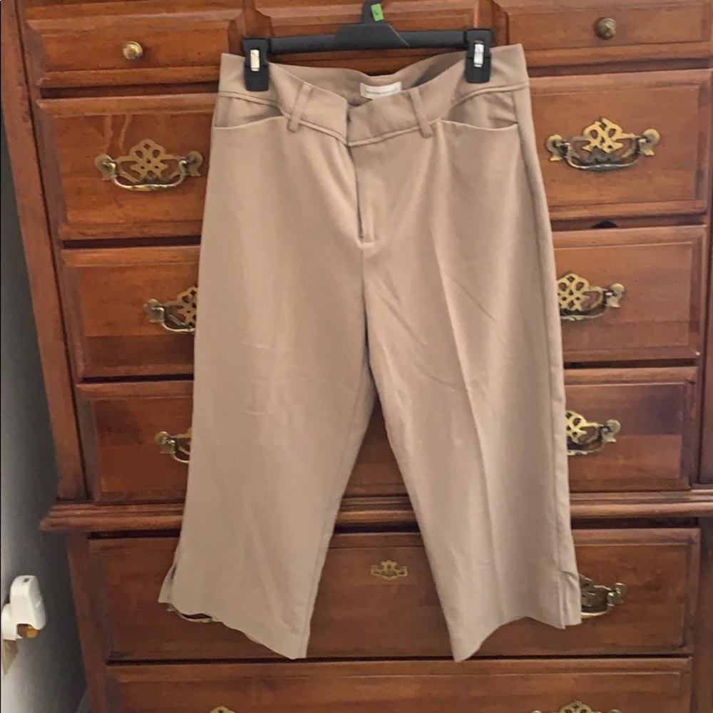 Christopher and bank tan capris